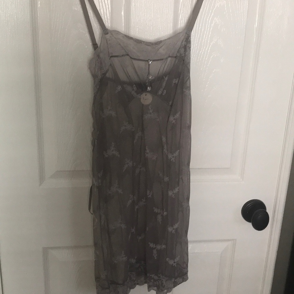 Stretch lace chemise with Swarovski crystal detail